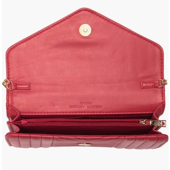 Badgley Mischka NWT Chevron Quilted Crossbody Bag - Picture 3 of 7